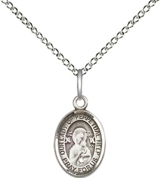[9222SS/18SS] Sterling Silver Our Lady of Perpetual Help Pendant on a 18 inch Sterling Silver Light Curb chain