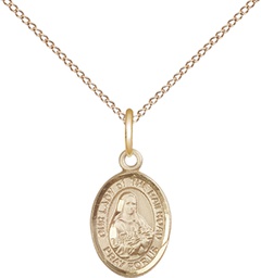 [9247GF/18GF] 14kt Gold Filled Our Lady of the Railroad Pendant on a 18 inch Gold Filled Light Curb chain