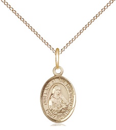 [9247GF/18GF] 14kt Gold Filled Our Lady of the Railroad Pendant on a 18 inch Gold Filled Light Curb chain