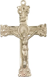 [0641KT] 14kt Gold Crucifix Medal