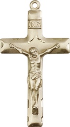[0644KT] 14kt Gold Crucifix Medal