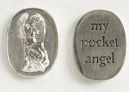 [RO-40087] 1&quot; Oval Angel Token W/Display
