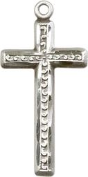 [6017SS] Sterling Silver Cross Medal