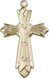 [6031GF] 14kt Gold Filled Mosaic Cross Medal