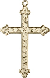 [6033GF] 14kt Gold Filled Heart Cross Medal