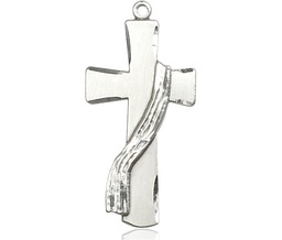 [6035SS] Sterling Silver Deacon Cross Medal