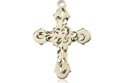 [6036GF3] 14kt Gold Filled Cross Medal