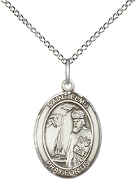 [8031SS/18SS] Sterling Silver Saint Elmo Pendant on a 18 inch Sterling Silver Light Curb chain