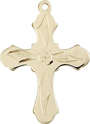 [6036GF5] 14kt Gold Filled Cross Medal