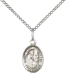 [9071SS/18SS] Sterling Silver Saint Mary Magdalene Pendant on a 18 inch Sterling Silver Light Curb chain