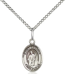 [9084SS/18SS] Sterling Silver Saint Patrick Pendant on a 18 inch Sterling Silver Light Curb chain