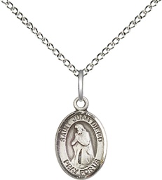 [9111SS/18SS] Sterling Silver Saint Juan Diego Pendant on a 18 inch Sterling Silver Light Curb chain