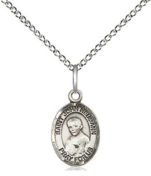 [9204SS/18SS] Sterling Silver Saint John Neumann Pendant on a 18 inch Sterling Silver Light Curb chain