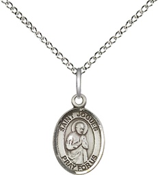 [9212SS/18SS] Sterling Silver Saint Isaac Jogues Pendant on a 18 inch Sterling Silver Light Curb chain