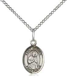 [9212SS/18SS] Sterling Silver Saint Isaac Jogues Pendant on a 18 inch Sterling Silver Light Curb chain