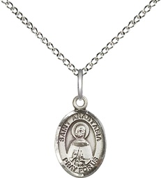 [9213SS/18SS] Sterling Silver Saint Anastasia Pendant on a 18 inch Sterling Silver Light Curb chain