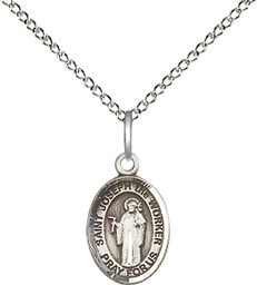 [9220SS/18SS] Sterling Silver Saint Joseph the Worker Pendant on a 18 inch Sterling Silver Light Curb chain