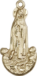 [5931GF] 14kt Gold Filled Our Lady of Fatima Medal