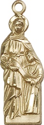 [5932GF] 14kt Gold Filled Saint Ann Medal