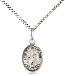 [9231SS/18SS] Sterling Silver Saint John of the Cross Pendant on a 18 inch Sterling Silver Light Curb chain