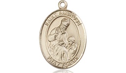 [8137GF] 14kt Gold Filled Saint Ambrose Medal
