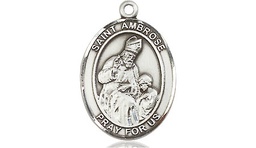 [8137SS] Sterling Silver Saint Ambrose Medal
