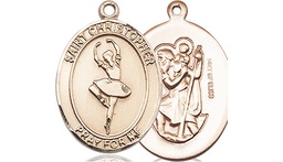 [8143GF] 14kt Gold Filled Saint Christopher Dance Medal