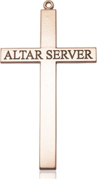 [5952GF] 14kt Gold Filled Alter Server Cross Medal