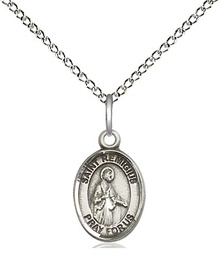 [9274SS/18SS] Sterling Silver Saint Remigius of Reims Pendant on a 18 inch Sterling Silver Light Curb chain