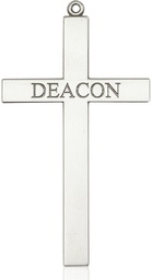 [5953SS] Sterling Silver Deacon Cross Medal