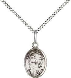 [9280SS/18SS] Sterling Silver Saint Susanna Pendant on a 18 inch Sterling Silver Light Curb chain