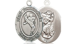 [8158SS] Sterling Silver Saint Christopher Martial Arts Medal