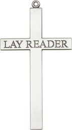 [5958SS] Sterling Silver Lay Reader Cross Medal