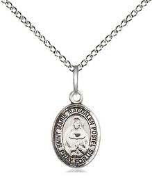 [9294SS/18SS] Sterling Silver Marie Magdalen Postel Pendant on a 18 inch Sterling Silver Light Curb chain