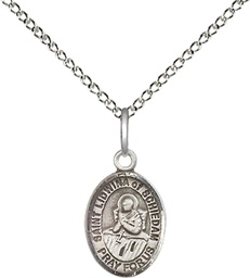[9297SS/18SS] Sterling Silver Saint Lidwina of Schiedam Pendant on a 18 inch Sterling Silver Light Curb chain
