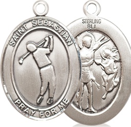 [8162SS] Sterling Silver Saint Sebastian Golf Medal