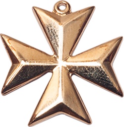[5993GF-CX] 14kt Gold Filled Maltese Cross Medal