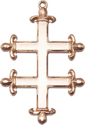 [5995GF] 14kt Gold Filled Cross of Lorraine Medal