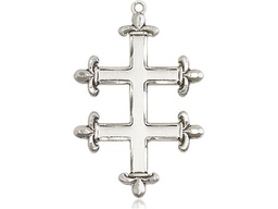 [5995SS] Sterling Silver Cross of Lorraine Medal