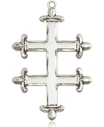 [5996SS] Sterling Silver Cross of Lorraine Medal