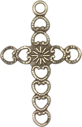 [5997GF] 14kt Gold Filled Hearts w/Sunburst Medal