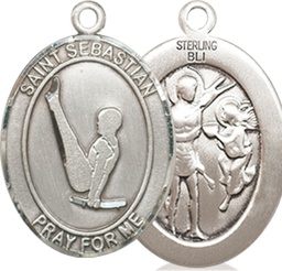 [8172SS] Sterling Silver Saint Sebastian Gymnastics Medal