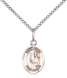 [9380SS/18SS] Sterling Silver Saint Regis Pendant on a 18 inch Sterling Silver Light Curb chain
