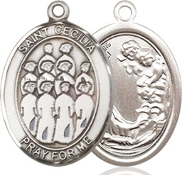 [8180SS] Sterling Silver Saint Cecilia Choir Medal