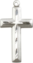 [6000SSY] Sterling Silver Cross Medal - With Box
