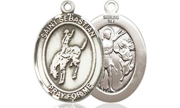 [8191SS] Sterling Silver Saint Sebastian Rodeo Medal