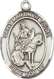 [8200SS] Sterling Silver Saint Martin of Tours Medal