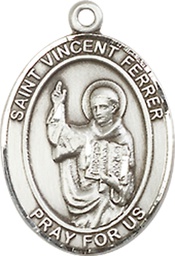 [8201SS] Sterling Silver Saint Vincent Ferrer Medal