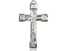 [6004SS] Sterling Silver Cross Medal