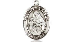 [8203SS] Sterling Silver Saint Madonna Del Ghisallo Medal